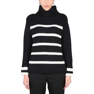 STEFANO MORTARI Striped Turtleneck Sweater Women BLACK Sweaters & Knitwear